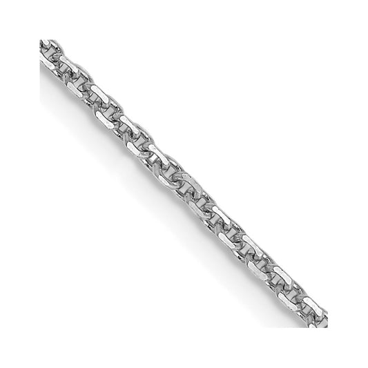 14k WG 1.45mm D/C Cable Chain - Solomon Jewelers
