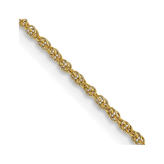 14k 1.1mm Baby Rope Chain - Solomon Jewelers
