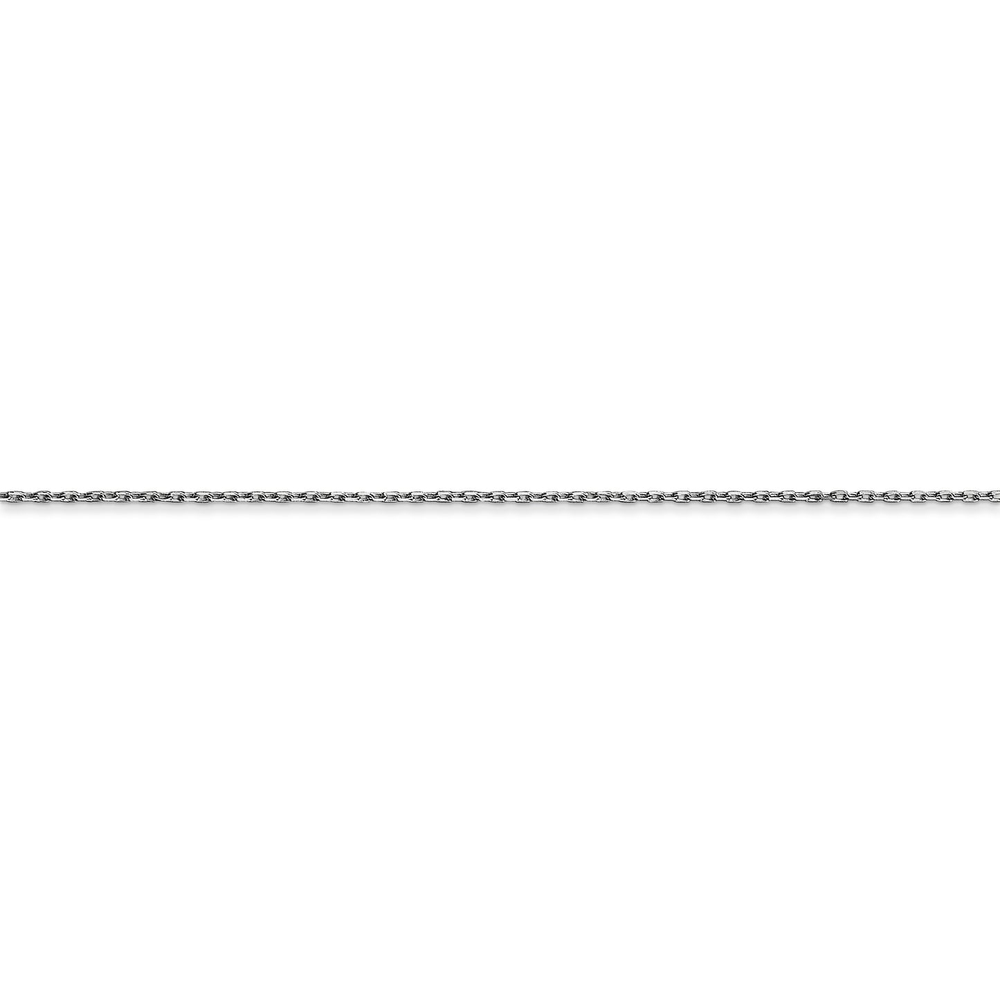14k WG .8mm D/C Cable with Lobster Clasp Chain - Solomon Jewelers