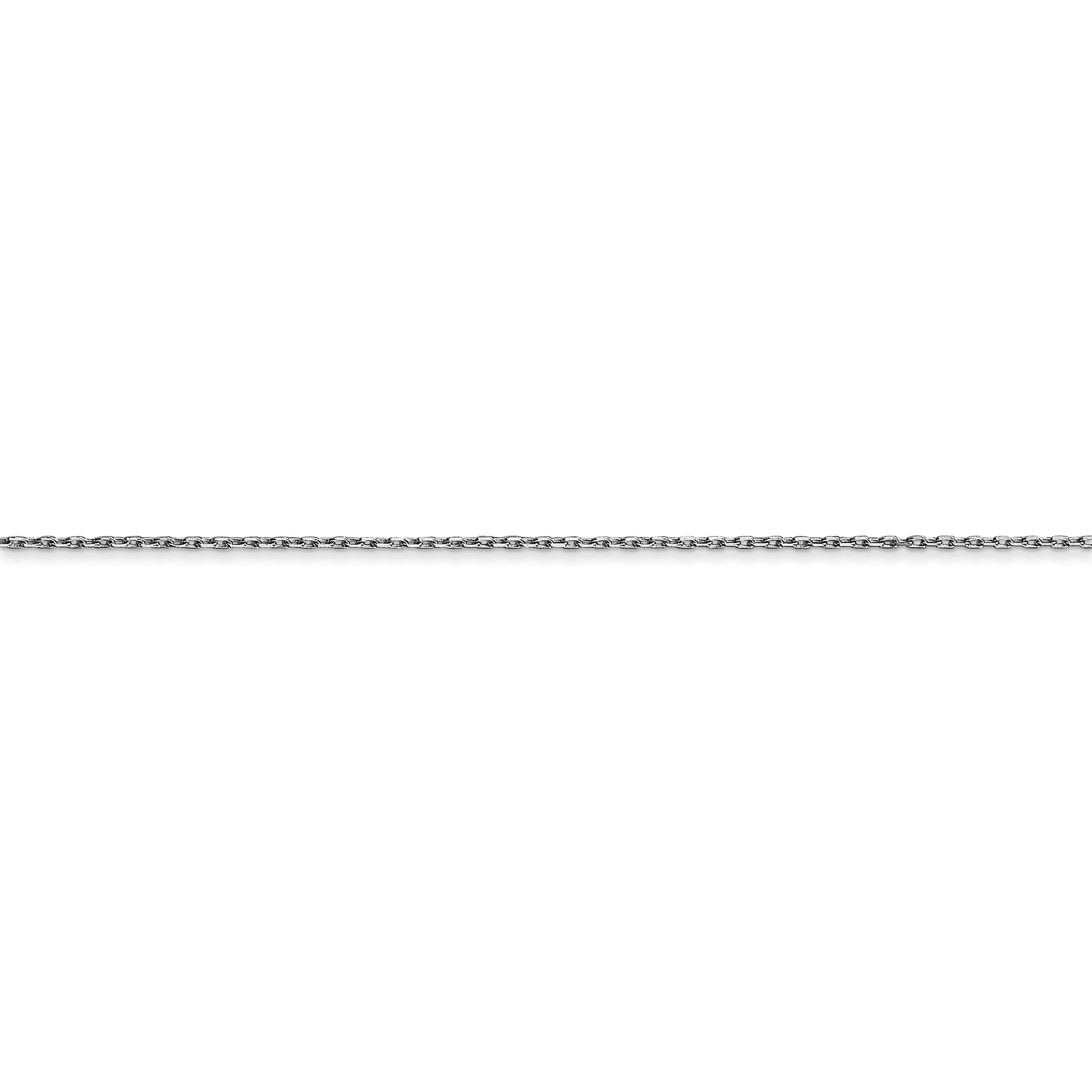 14k WG .8mm D/C Cable with Lobster Clasp Chain - Solomon Jewelers