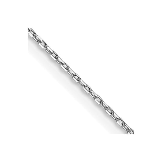 14k WG .8mm D/C Cable with Lobster Clasp Chain - Solomon Jewelers