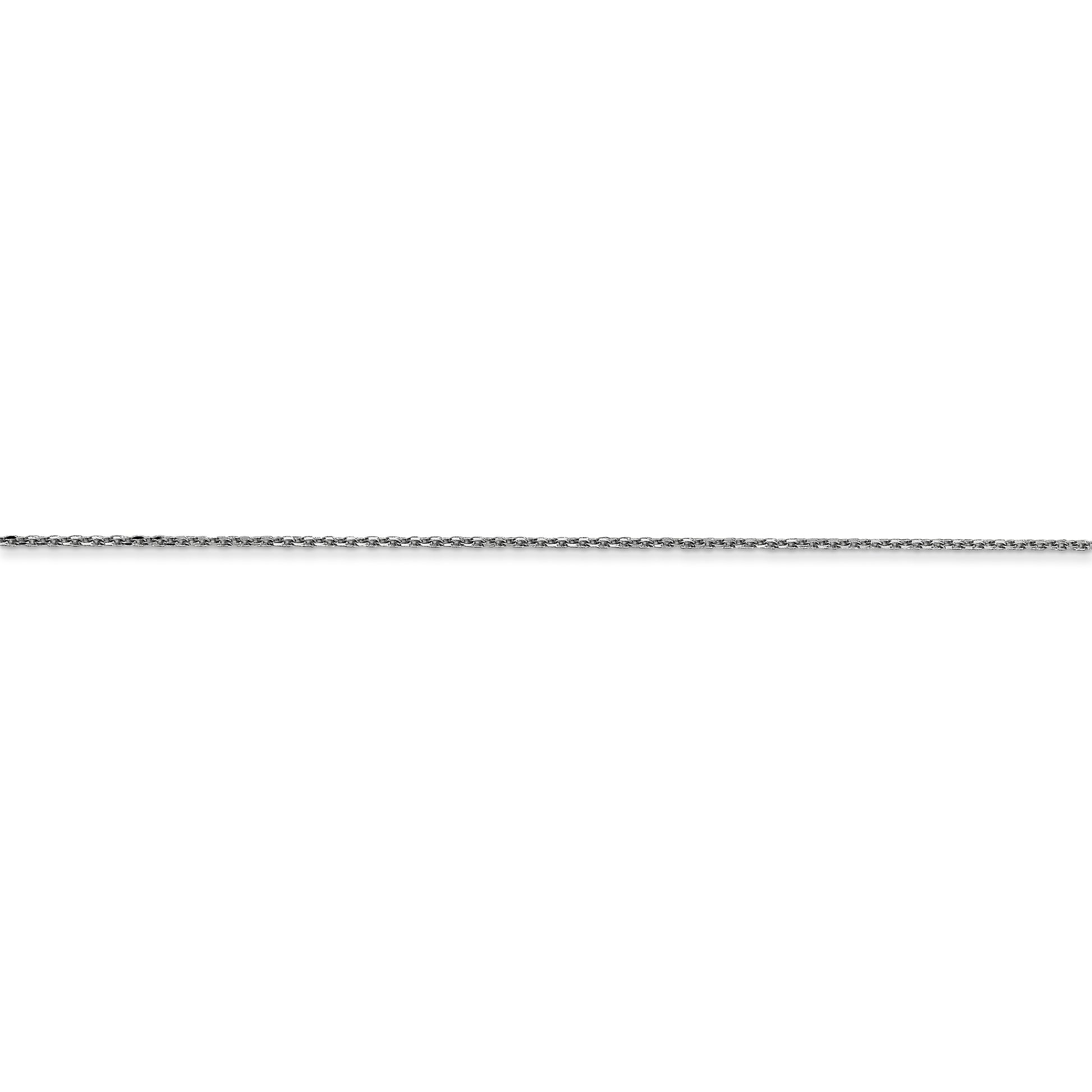 14k WG .65mm D/C Round Open Link Cable Chain - Solomon Jewelers