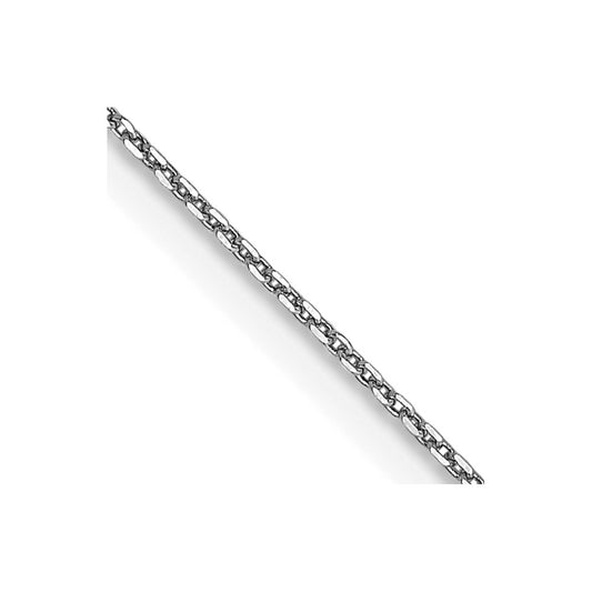 14k WG .65mm D/C Round Open Link Cable Chain - Solomon Jewelers