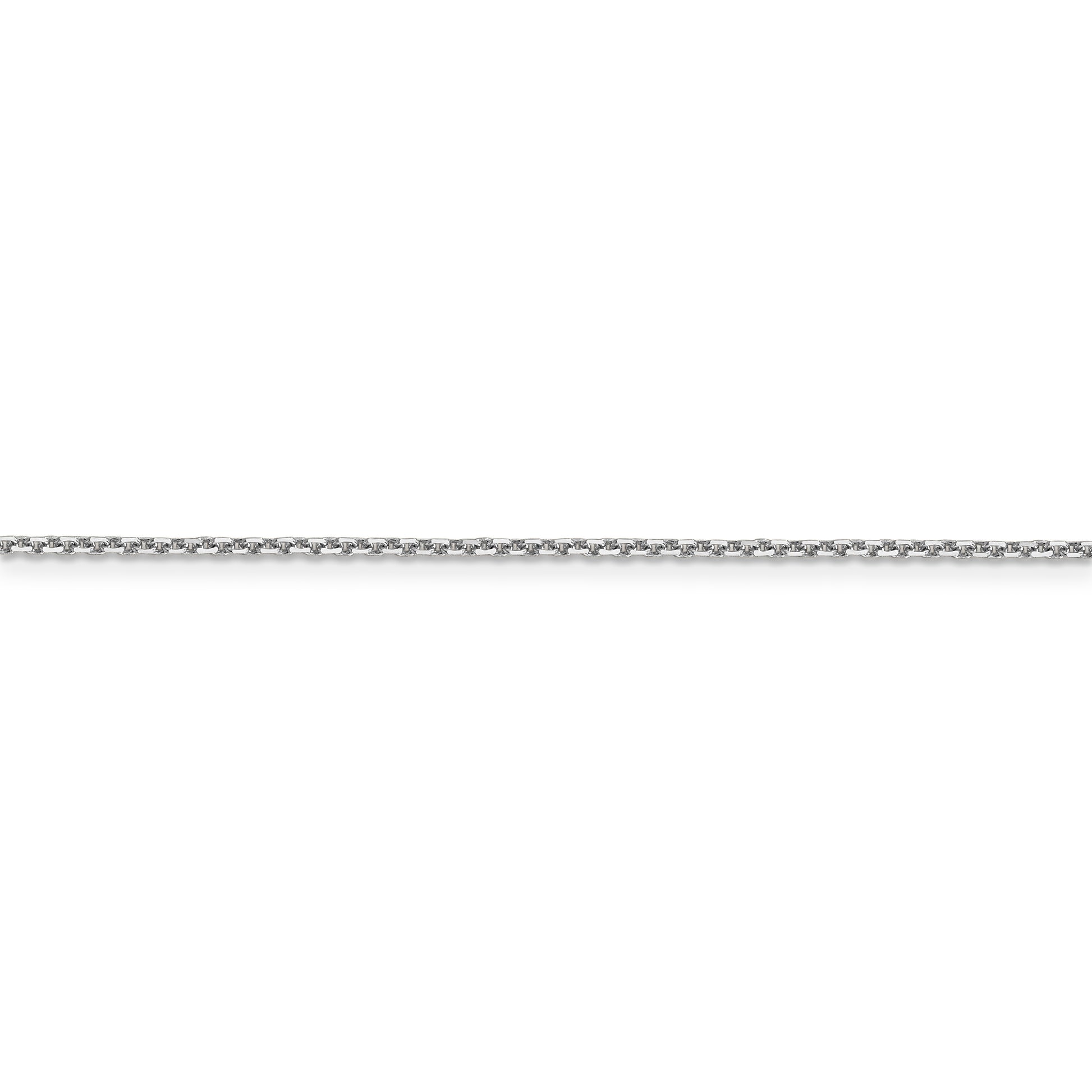 14k WG 1.4mm D/C Round Open Link Cable Chain - Solomon Jewelers