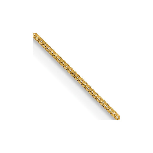 14k .5mm Box with Lobster Clasp Chain - Solomon Jewelers