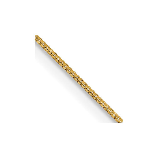 14k .5mm Box with Spring Ring Clasp Chain - Solomon Jewelers
