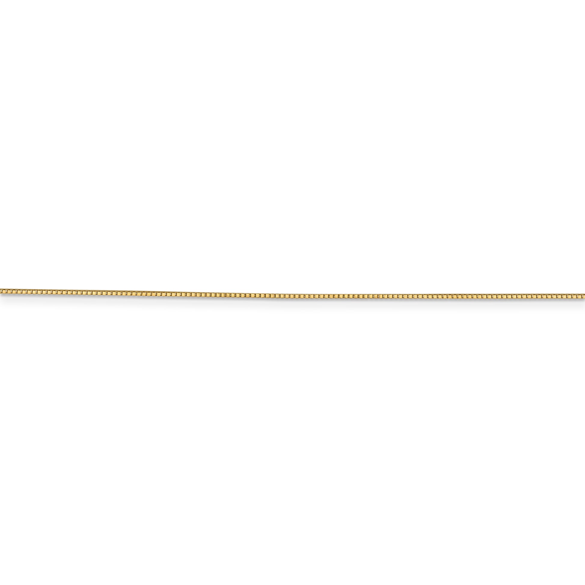 14k .7mm Box with Spring Ring Clasp Chain - Solomon Jewelers