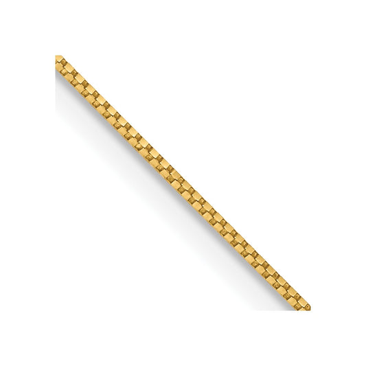 14k .7mm Box with Spring Ring Clasp Chain - Solomon Jewelers