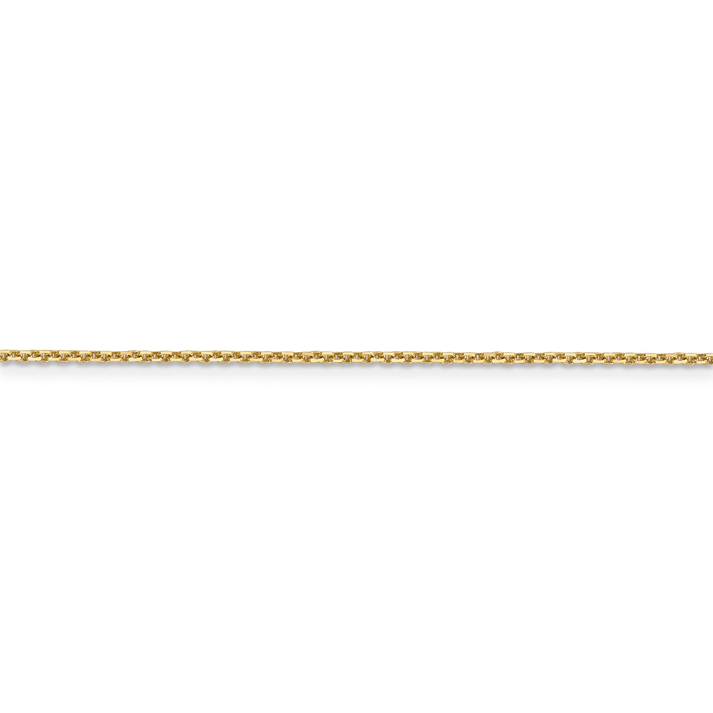 14k 1.4mm D/C Round Open Link Cable Chain - Solomon Jewelers