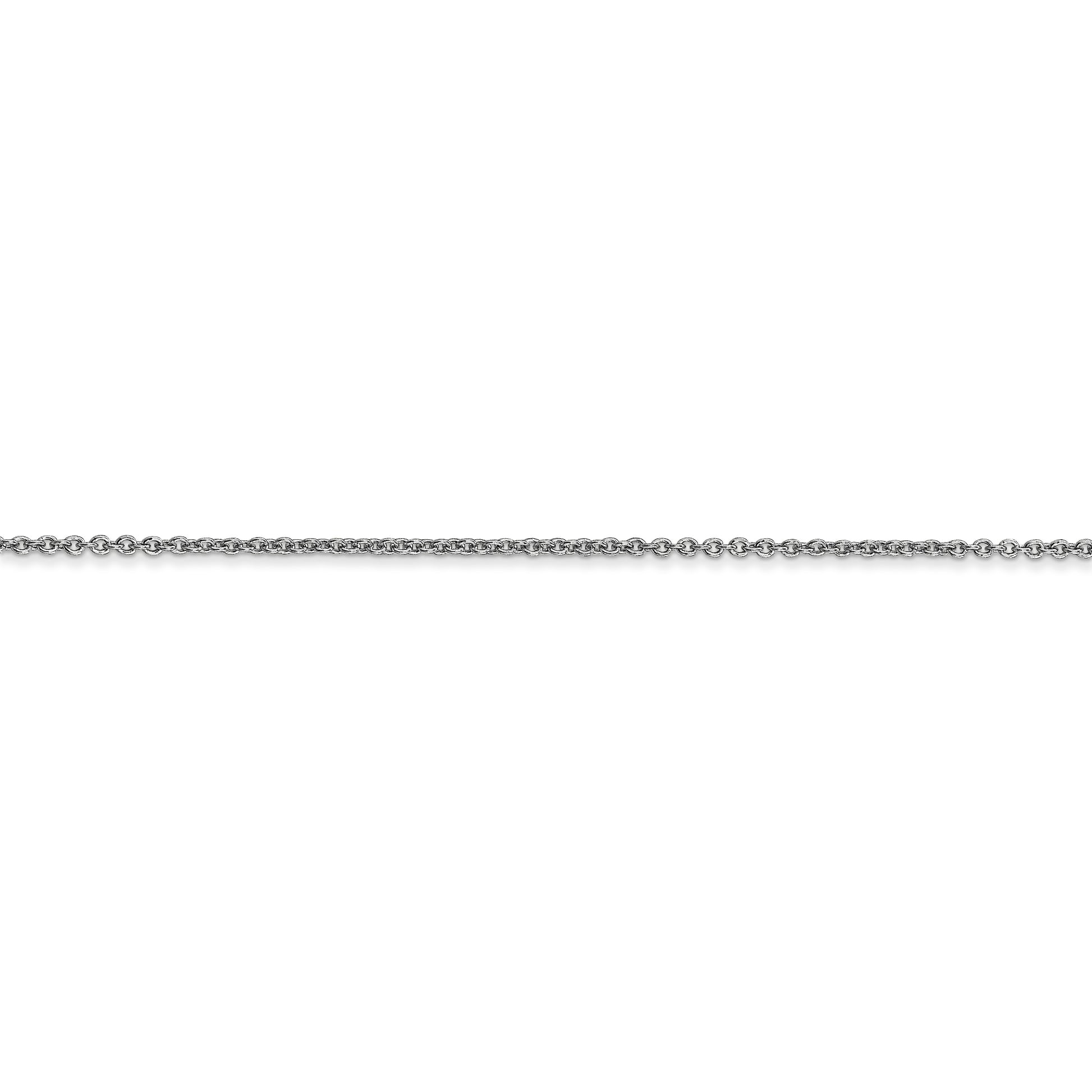 14k WG 1.2mm Cable Chain - Solomon Jewelers