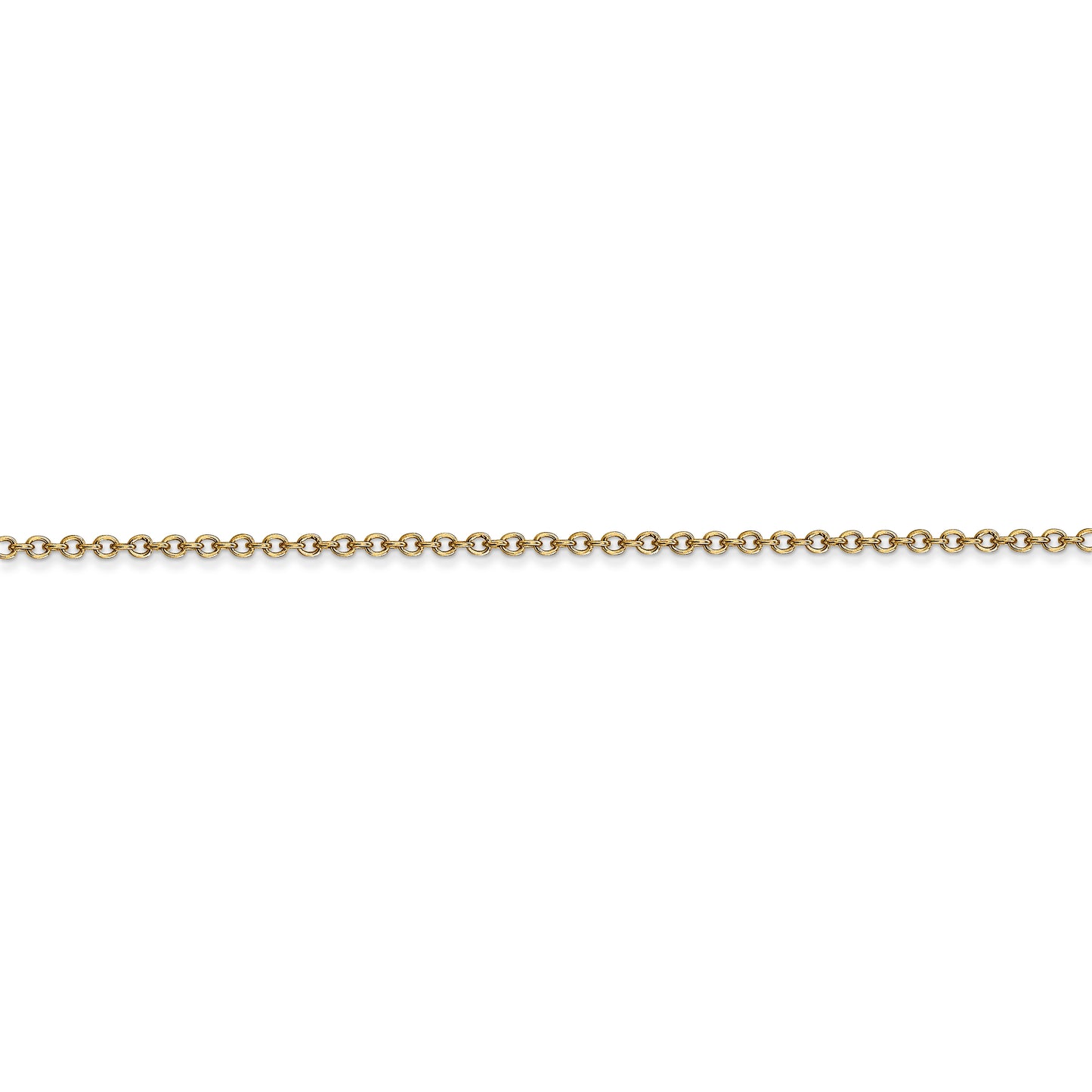 14k 1.4mm Round Open Wide Link Cable Chain