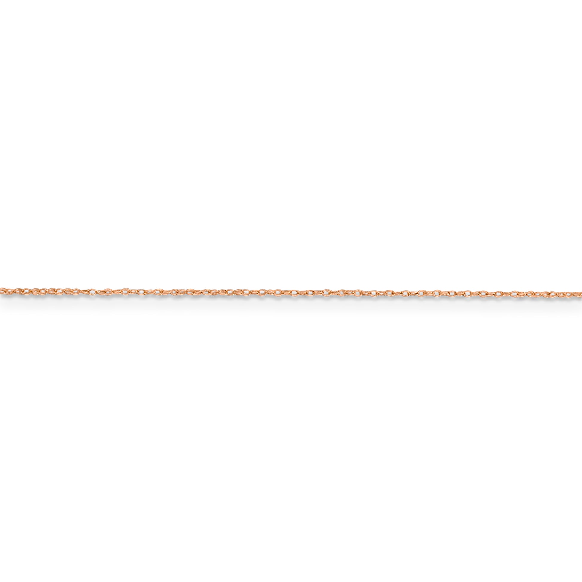14k Rose Gold .5mm Baby Rope Chain - Solomon Jewelers