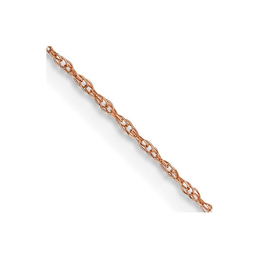 14k Rose Gold .5mm Baby Rope Chain - Solomon Jewelers
