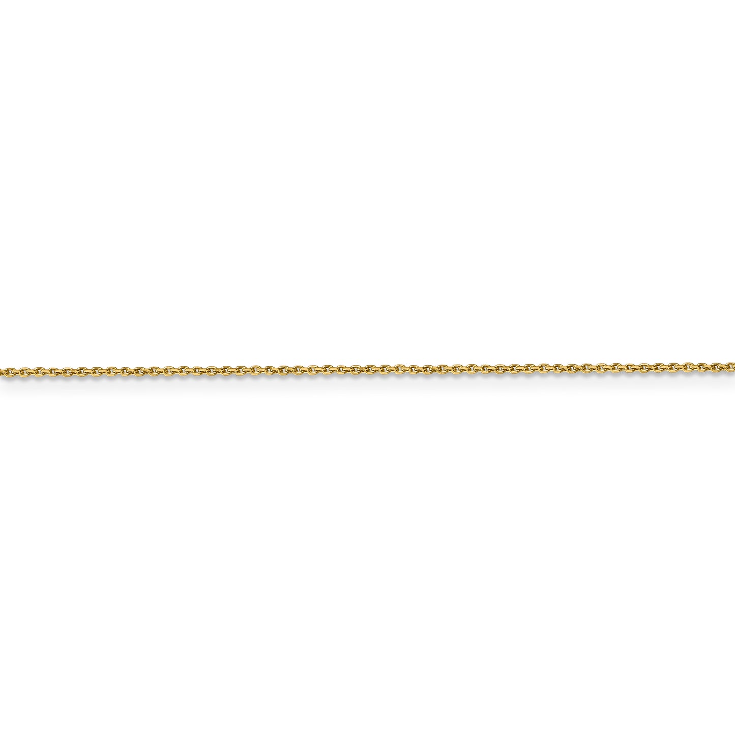 14k .9mm D/C Round Open Link Cable Chain - Solomon Jewelers
