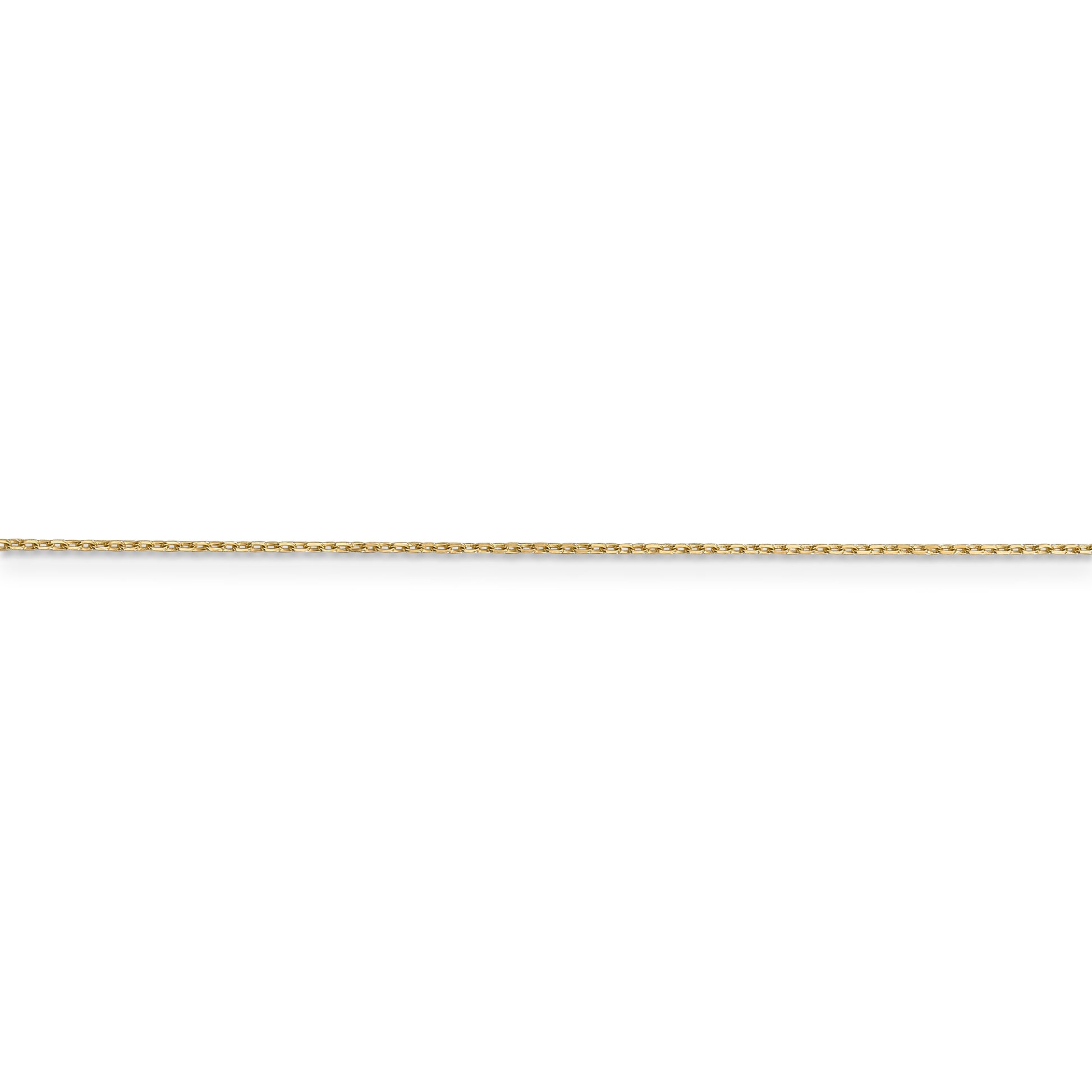14k .8mm D/C Cable with Spring Ring Clasp Chain - Solomon Jewelers