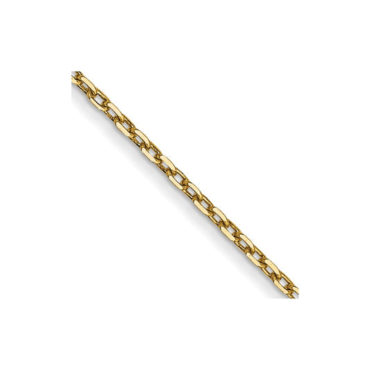 14k .8mm D/C Cable with Spring Ring Clasp Chain - Solomon Jewelers