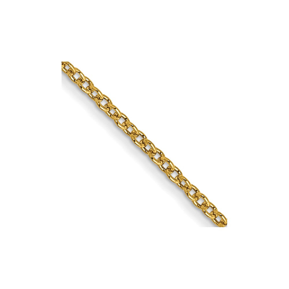 14k 1mm Round Open Link Cable Chain - Solomon Jewelers