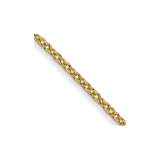 14k 1mm Round Open Link Cable Chain - Solomon Jewelers