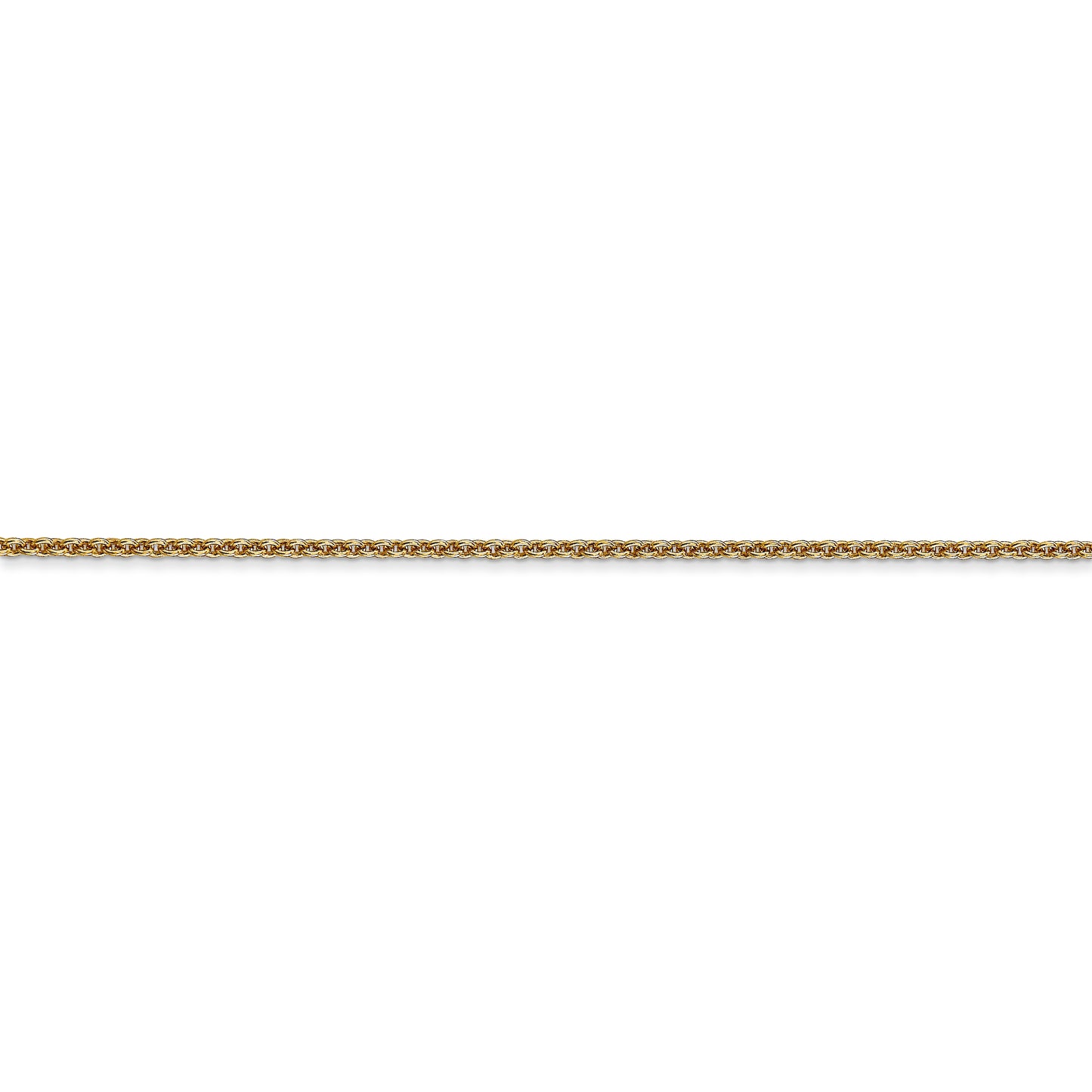 14k 1.4mm Round Open Link Cable Chain - Solomon Jewelers