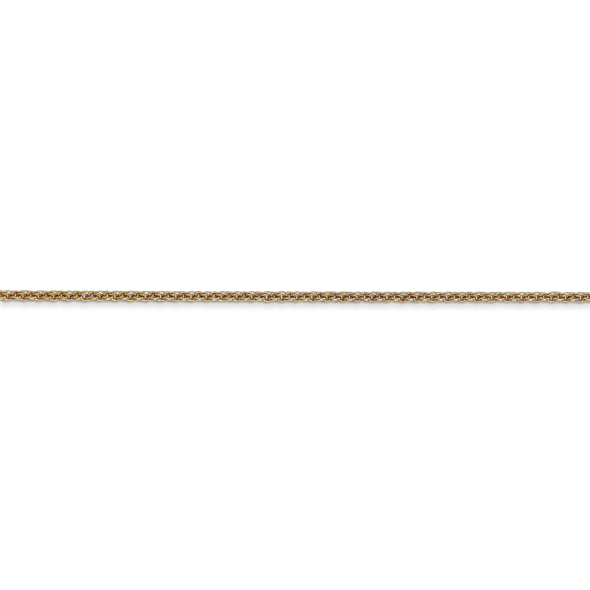 14k 1.4mm Round Open Link Cable Chain - Solomon Jewelers