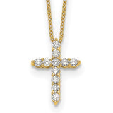 14k-diamond-cross-18-inch-necklace-SolomonJeweler-Wichita-KS-CustomJewelry