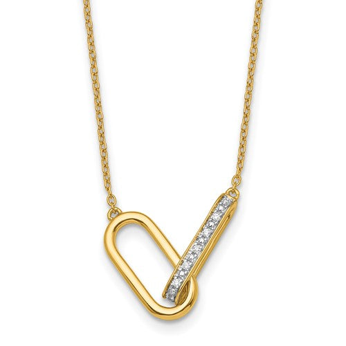 14k-polished-diamond-link-fashion-necklace-SolomonJeweler-Wichita-KS-CustomJewelry