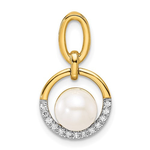 14k-polished-diamond-and-pearl-open-circle-pendant-SolomonJeweler-Wichita-KS-CustomJewelry