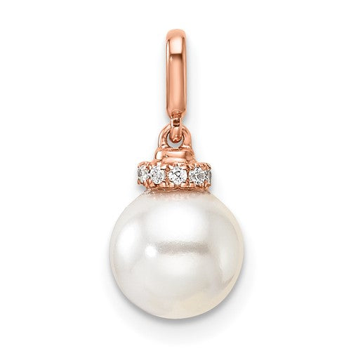 14k-rose-gold-polished-diamond-and-pearl-pendant-SolomonJeweler-Wichita-KS-CustomJewelry