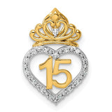 14k-two-tone-polished-diamond-quinceanera-heart-crown-chain-slide-SolomonJeweler-Wichita-KS-CustomJewelry
