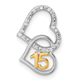 14k-two-tone-polished-diamond-quinceanera-double-heart-chain-slide-SolomonJeweler-Wichita-KS-CustomJewelry
