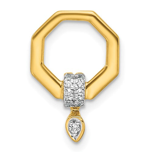 14k-polished-diamond-octagon-chain-slide-SolomonJeweler-Wichita-KS-CustomJewelry
