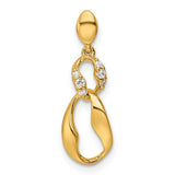 14k-polished-diamond-wavy-oval-dangle-pendant-SolomonJeweler-Wichita-KS-CustomJewelry