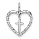 14k-white-gold-polished-diamond-heart-dangle-cross-pendant-SolomonJeweler-Wichita-KS-CustomJewelry