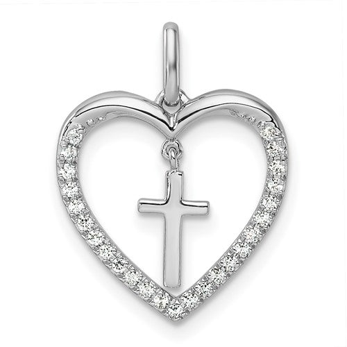 14k-white-gold-polished-diamond-heart-dangle-cross-pendant-SolomonJeweler-Wichita-KS-CustomJewelry