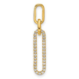 14k-polished-diamond-paperclip-link-pendant-SolomonJeweler-Wichita-KS-CustomJewelry