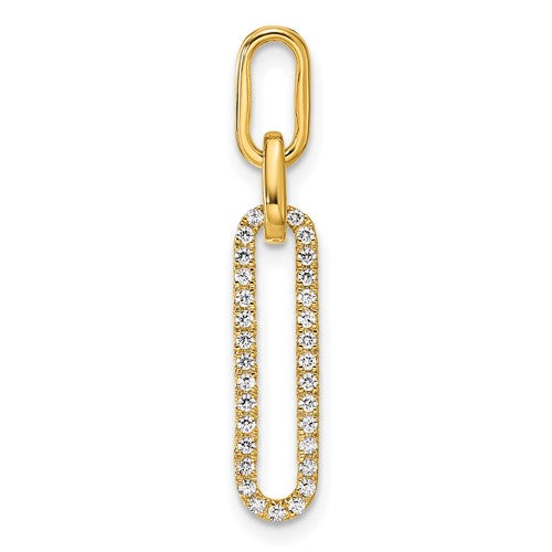 14k-polished-diamond-paperclip-link-pendant-SolomonJeweler-Wichita-KS-CustomJewelry