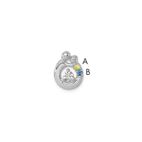 14k-wg-2-birthstone-and-dia-mother-child-chain-slide-semi-mount-SolomonJeweler-Wichita-KS-CustomJewelry