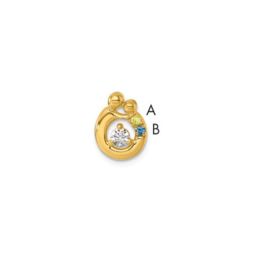 14k-2-birthstone-and-dia-mother-child-chain-slide-semi-mount-SolomonJeweler-Wichita-KS-CustomJewelry