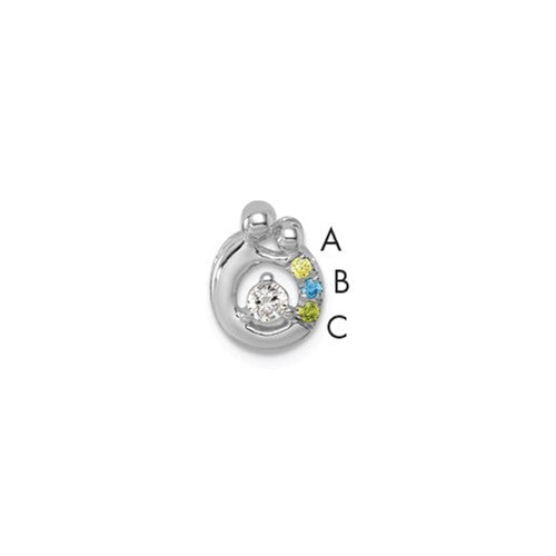 14k-wg-3-birthstone-and-dia-mother-child-chain-slide-semi-mount-SolomonJeweler-Wichita-KS-CustomJewelry