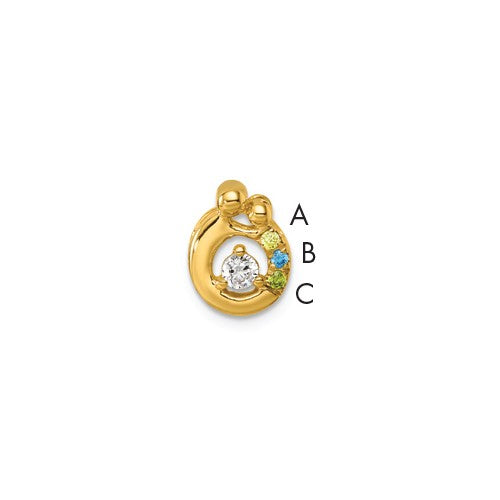 14k-3-birthstone-and-dia-mother-child-chain-slide-semi-mount-SolomonJeweler-Wichita-KS-CustomJewelry