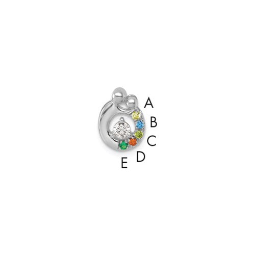 14k-wg-5-birthstone-and-dia-mother-child-chain-slide-semi-mount-SolomonJeweler-Wichita-KS-CustomJewelry