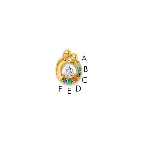 14k-6-birthstone-and-dia-mother-child-chain-slide-semi-mount-SolomonJeweler-Wichita-KS-CustomJewelry