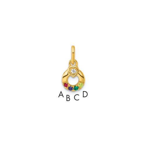 14k-dia-heart-w-4-birthstone-mothers-circle-pendant-semi-mount-SolomonJeweler-Wichita-KS-CustomJewelry