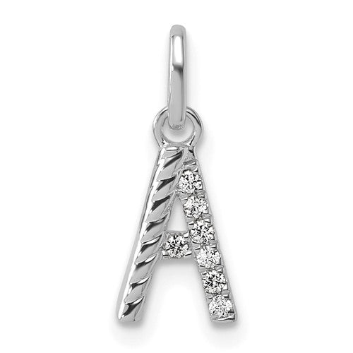 14k-white-gold-twisted-with-05-ct-diamond-initial-a-charm-SolomonJeweler-Wichita-KS-CustomJewelry