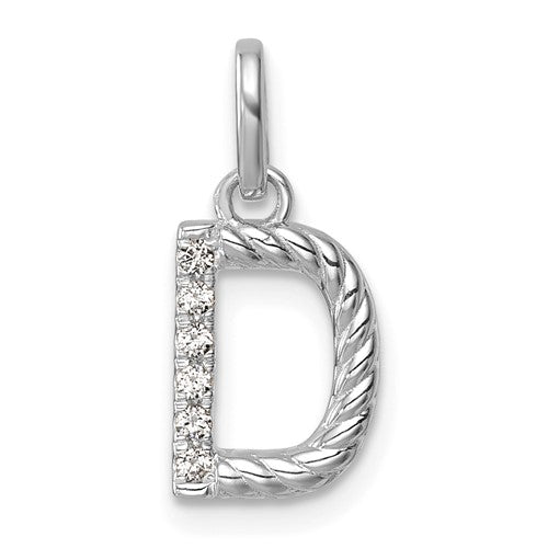 14k-white-gold-twisted-05-ct-diamond-initial-d-charm-SolomonJeweler-Wichita-KS-CustomJewelry