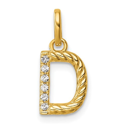 14k-twisted-with-05-ct-diamond-initial-d-charm-SolomonJeweler-Wichita-KS-CustomJewelry