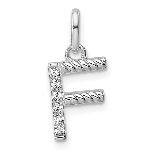 14k-white-gold-twisted-05-ct-diamond-initial-f-charm-SolomonJeweler-Wichita-KS-CustomJewelry