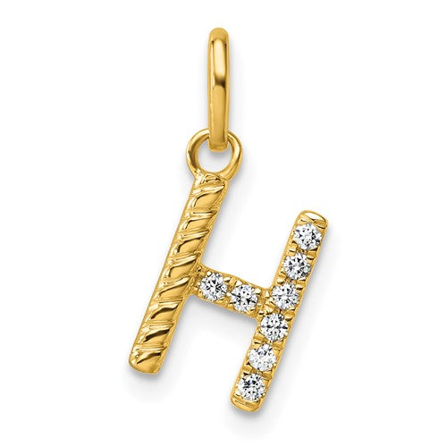 14k-twisted-07-ct-diamond-initial-h-charm-SolomonJeweler-Wichita-KS-CustomJewelry