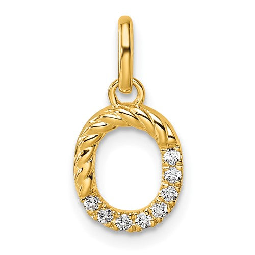 14k-twisted-07-ct-diamond-initial-o-charm-SolomonJeweler-Wichita-KS-CustomJewelry