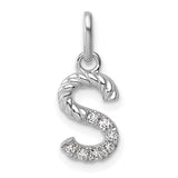 14k-white-gold-twisted-07-ct-diamond-initial-s-charm-SolomonJeweler-Wichita-KS-CustomJewelry